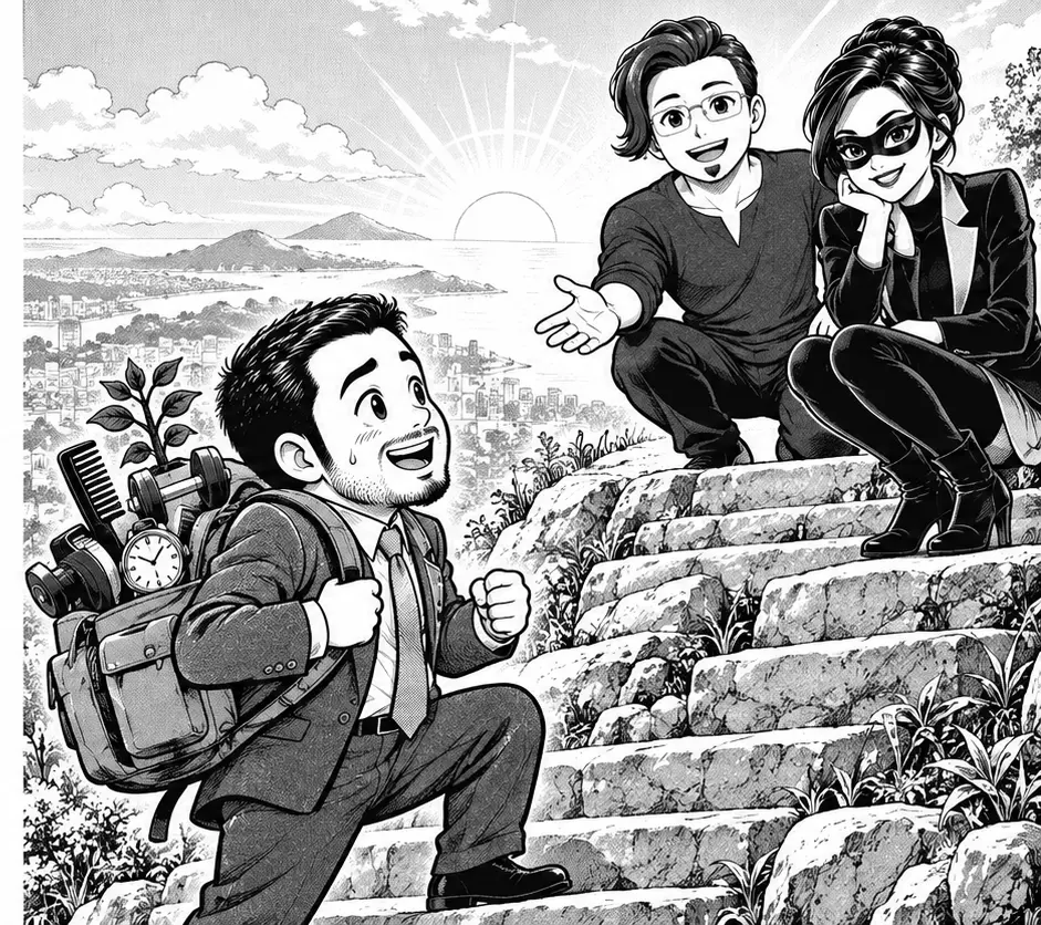 技術と清潔感と継続と敬意を背負い階段を上るブンタ